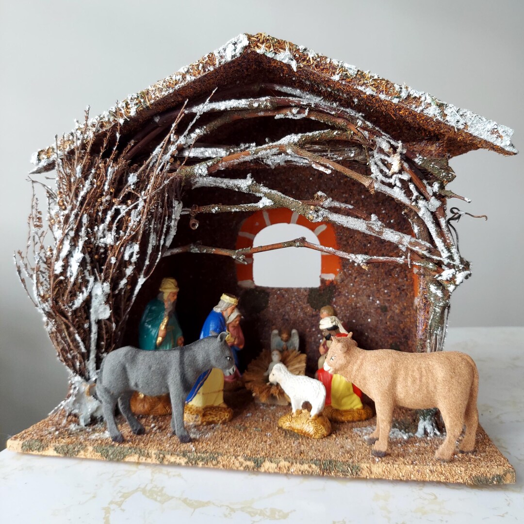 LOT SANTONS ANCIENS Devineau crèche Joseph et Marie taille 1 EUR 10,99