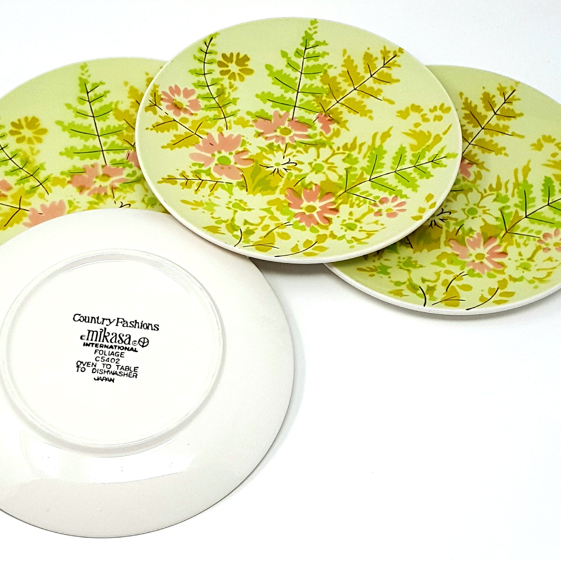 Vintage Mikasa International Country Fashions Foliage Pattern Etsy