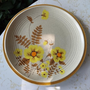 Vintage Mikasa Fernflower Chop Plate: 1970s Japanese Stoneware Platter