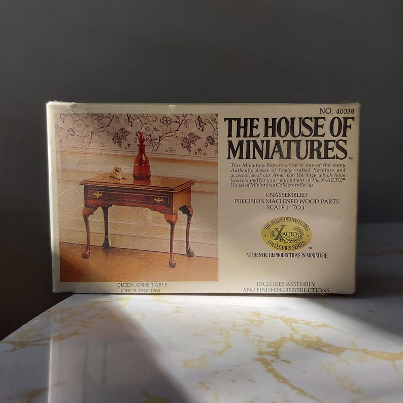 Vintage X-ACTO Queen Anne Table Dollhouse Kit (1:12 Scale) - Etsy