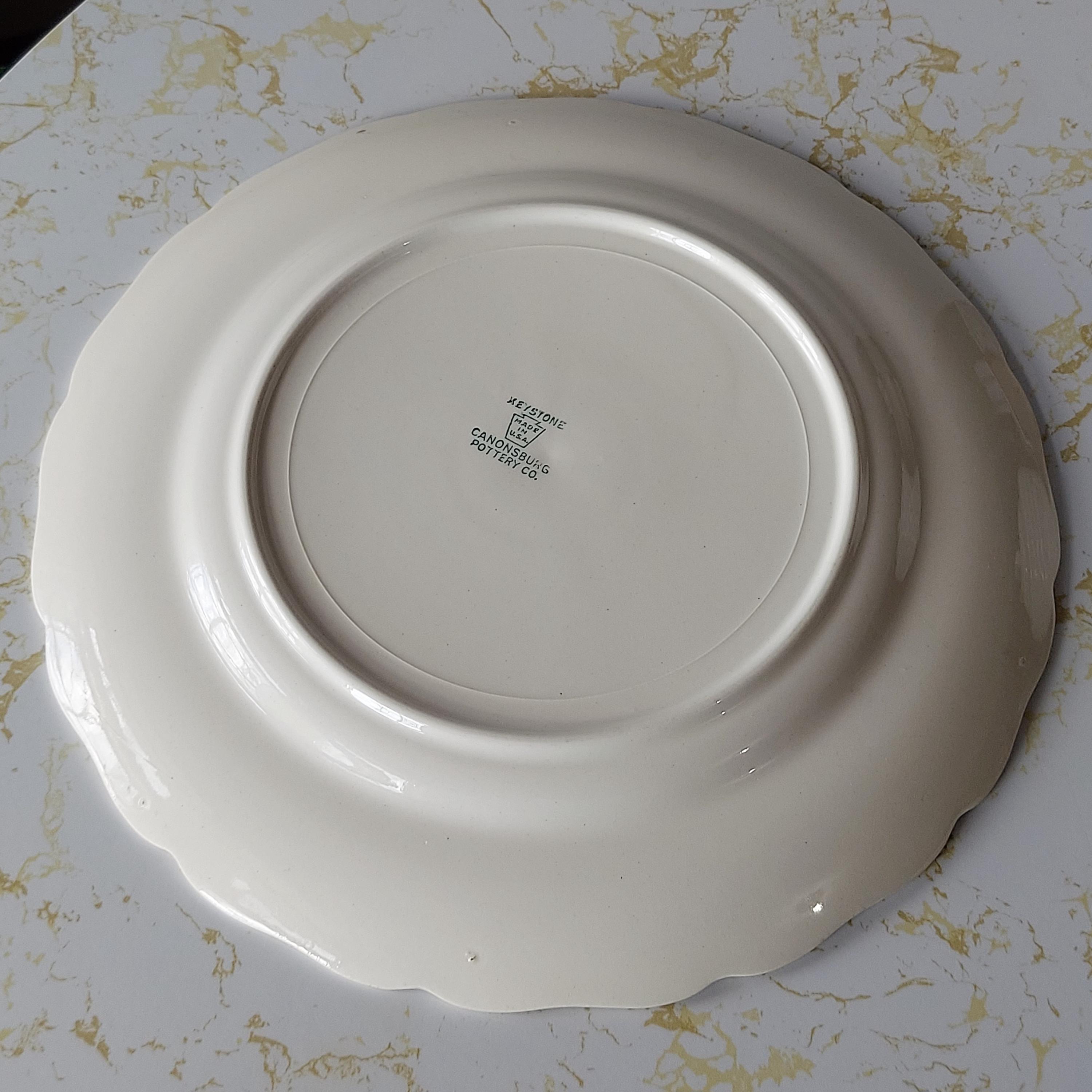 Keystone Floral Vintage Keystone Floral Dinner Plate: 1940s Golden Fragrance ...