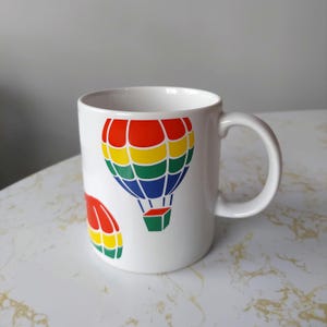 Vintage FTD Rainbow Hot Air Ballon Mug Made in Korea Pride Mugs