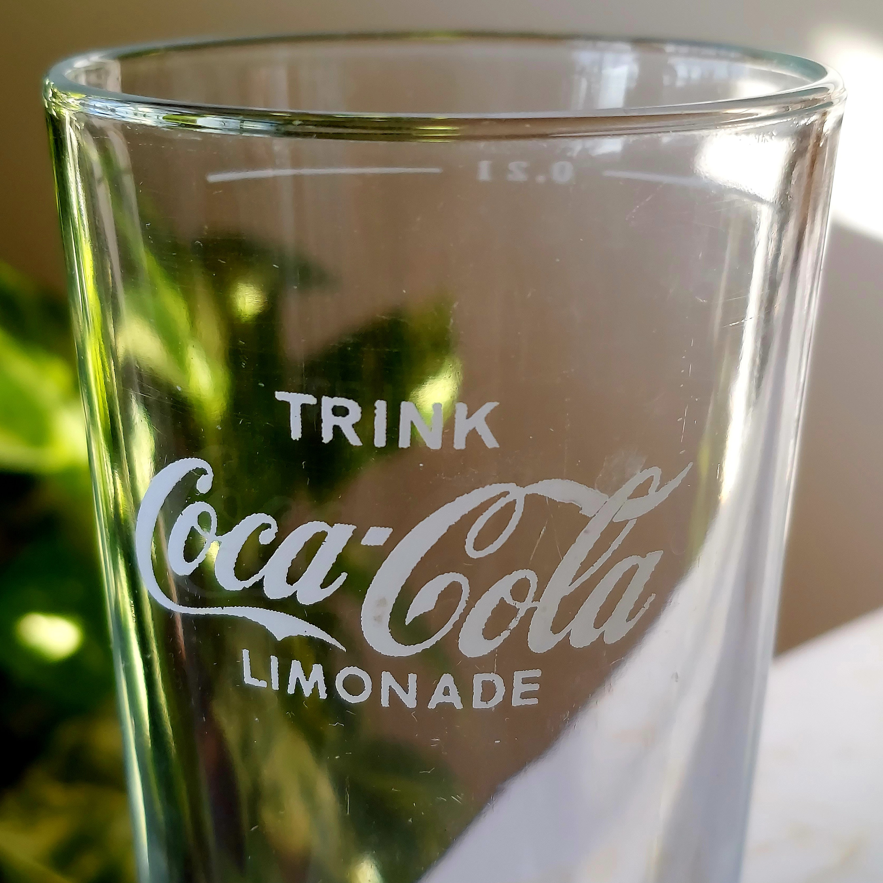 Vintage German Coca Cola Trink Limonade Glass .21 Liter Coke