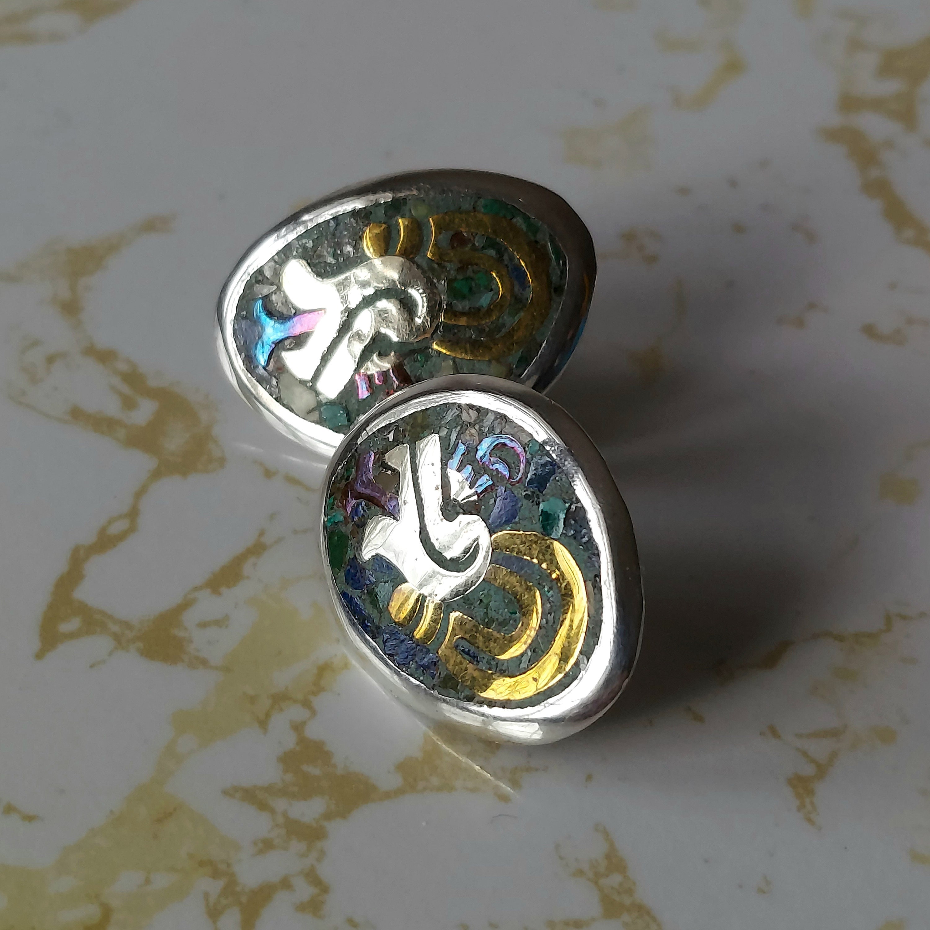 メキシコ　タスコTasco  銀製925スプーン６本 Vintage Taxco Mexico SH Metales Quetzalcoatl Sterling Silver