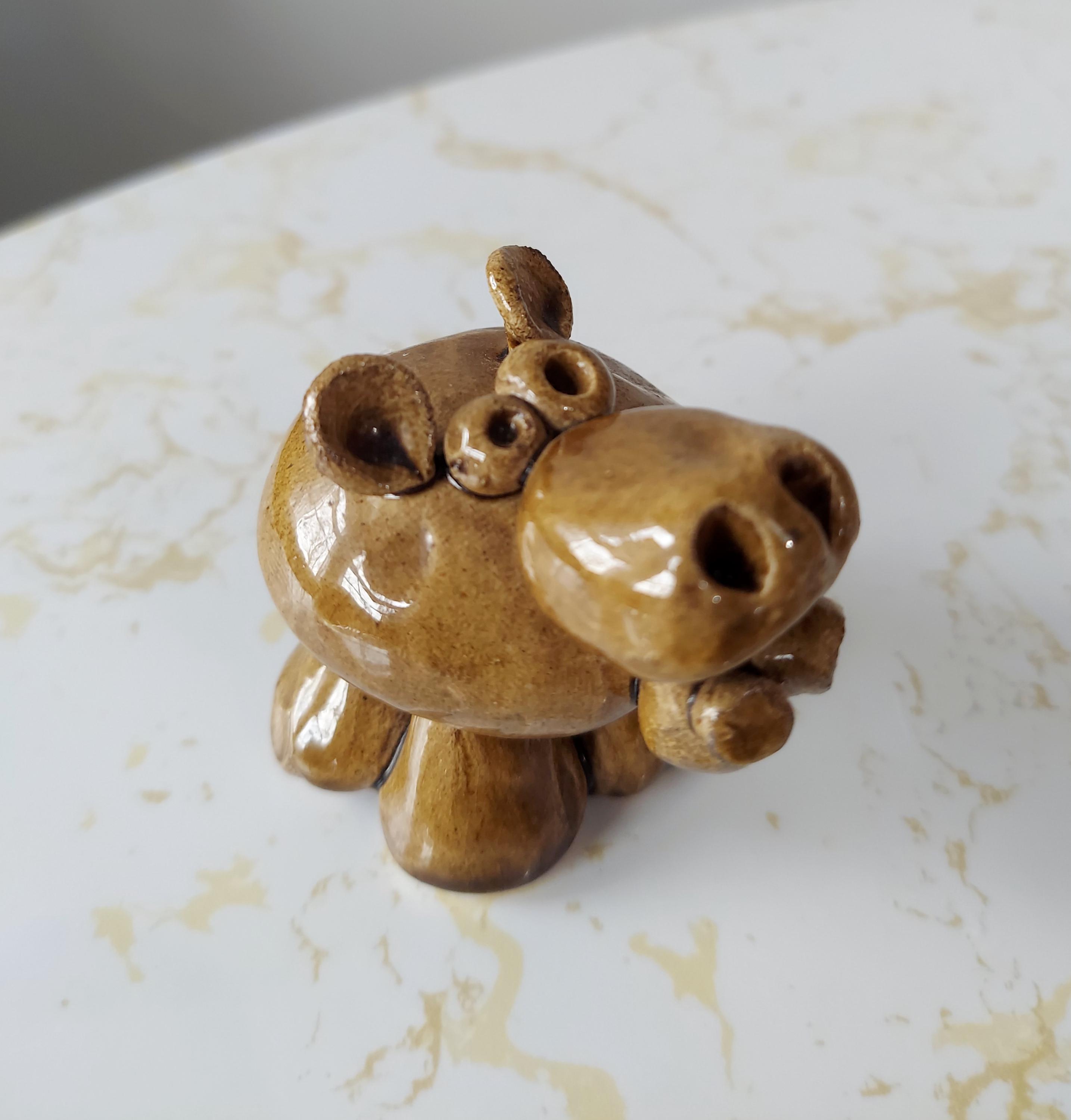カバの置物 (1) ヴィンテージスタジオ陶器のカバの置物 - Etsy 日本