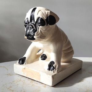 Vintage Bulldog Chalkware - Etsy Canada