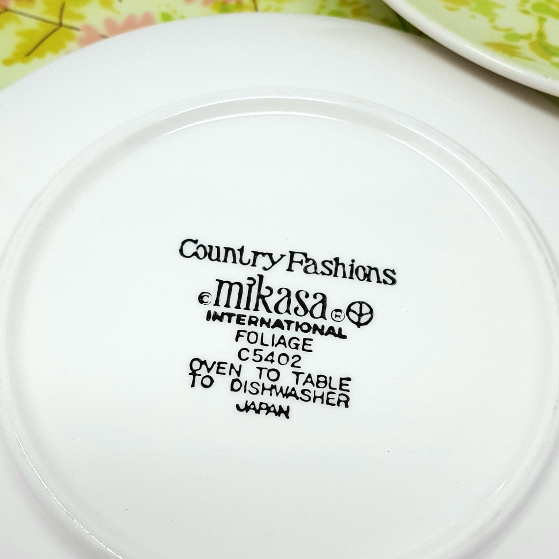 Vintage Mikasa International Country Fashions Foliage Pattern Etsy