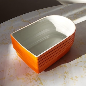 Vintage Hall China per Westinghouse Orange Frigorifero Piatto Senza Coperchio
