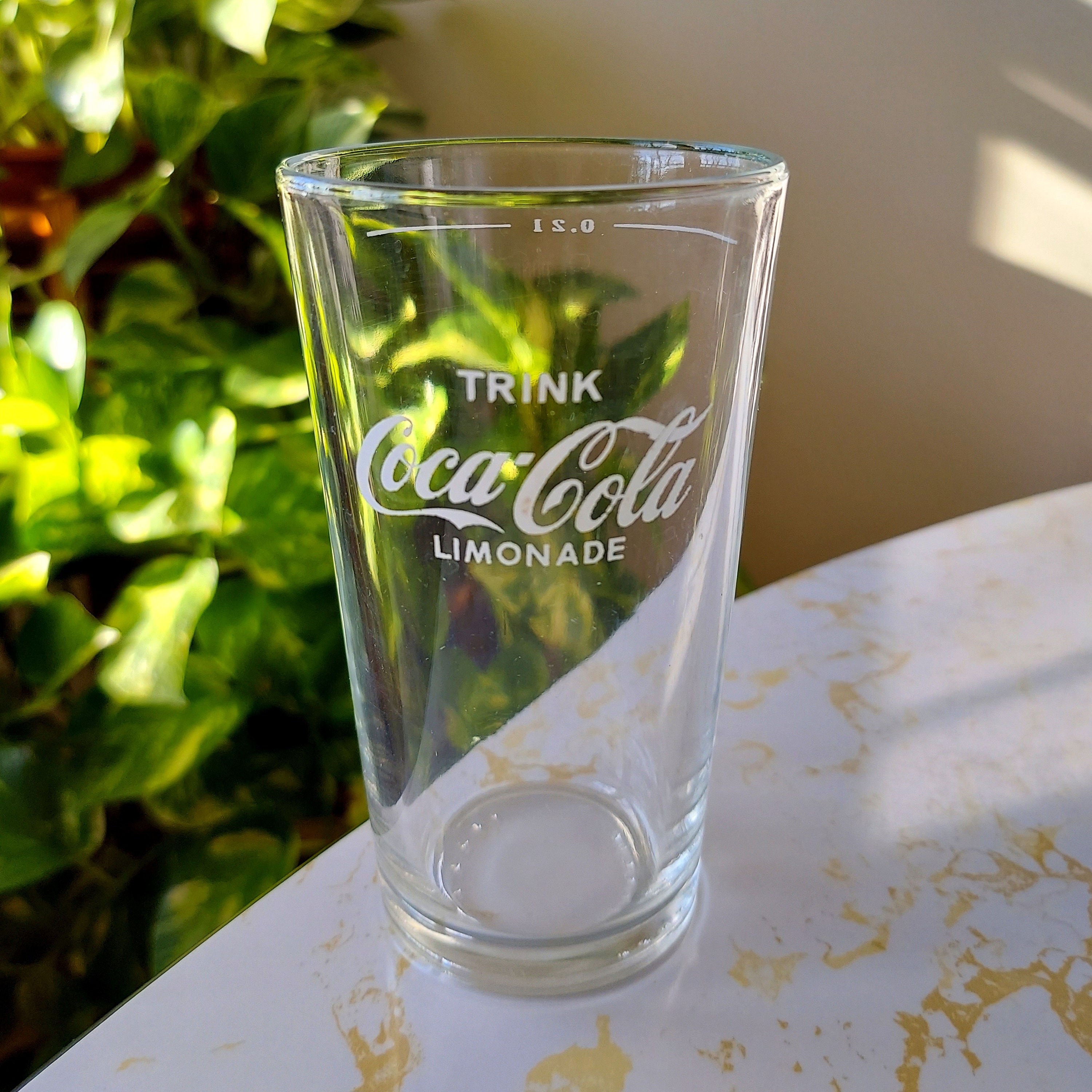 Vintage German Coca Cola Trink Limonade Glass .21 Liter Coke