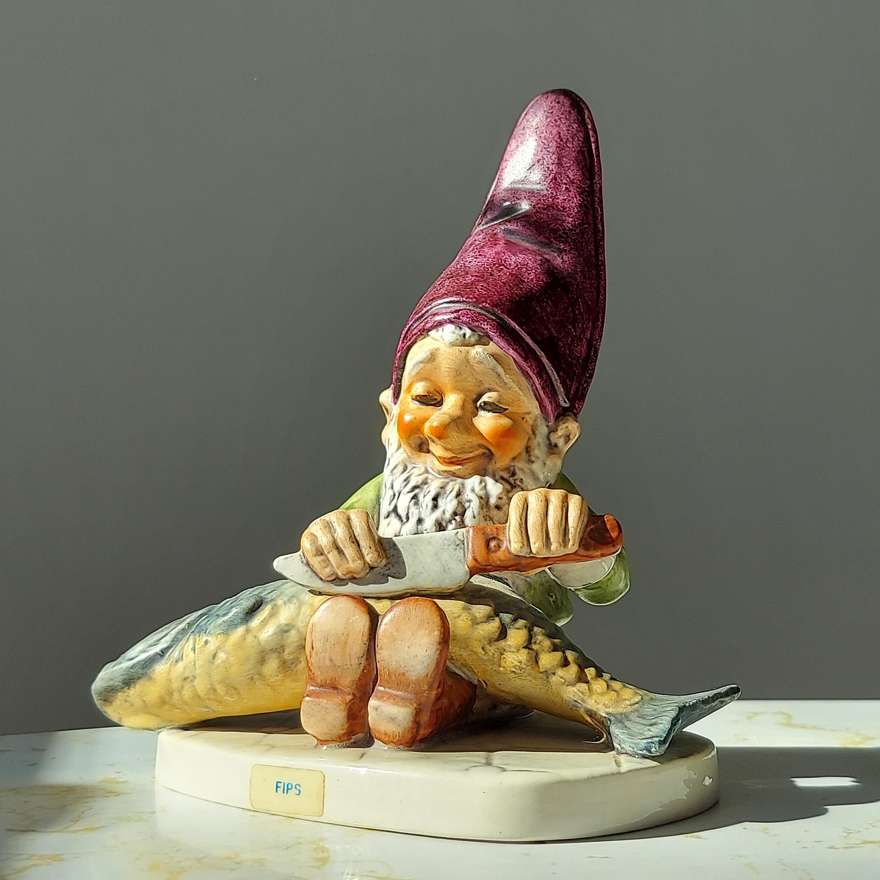 Vintage 1970s Goebel Co-boy Fips the Fish Cleaning Gnome 508 - Etsy