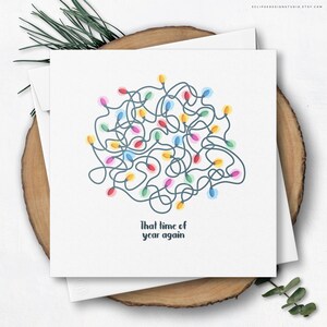 Dat Time Of Year Weer Groeten kaart | Xmas Kaarten, Happy Holiday Cards met envelop, gerecycled kerstkaart, lege vierkante kaart