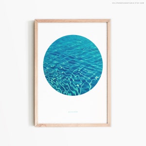 Azure Art Print — Style Four | Printable Art, Minimalist, Beach Decor, Ocean Print, Nature, Summer Print, Wall Art | INSTANT DOWNLOAD