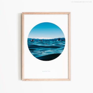 Breathe Art Print — Style Two | Printable Art, Minimalist, Home Decor, Beach Print, Nature, Summer Print, Wall Art | INSTANT DOWNLOAD