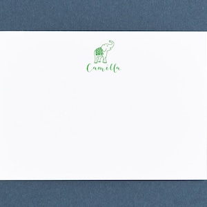 Kinder personalisierte Klappkarten / Custom Kinder Schreibwaren-Set / Dankeschön-Karten / personalisierte stationär / grasgrün