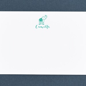 Biglietti di auguri personalizzati per bambini / Custom per bambini Stationery Set / biglietti di ringraziamento / personalizzata stazionario / Calm Green