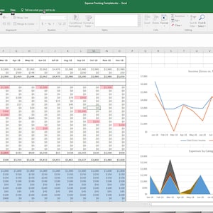 Income and Expense Tracking Template (with Summary and Graphs)