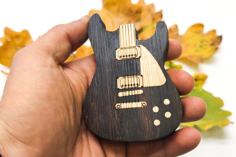 Personalized guitar pick box Wooden guitar pick Case Etsy