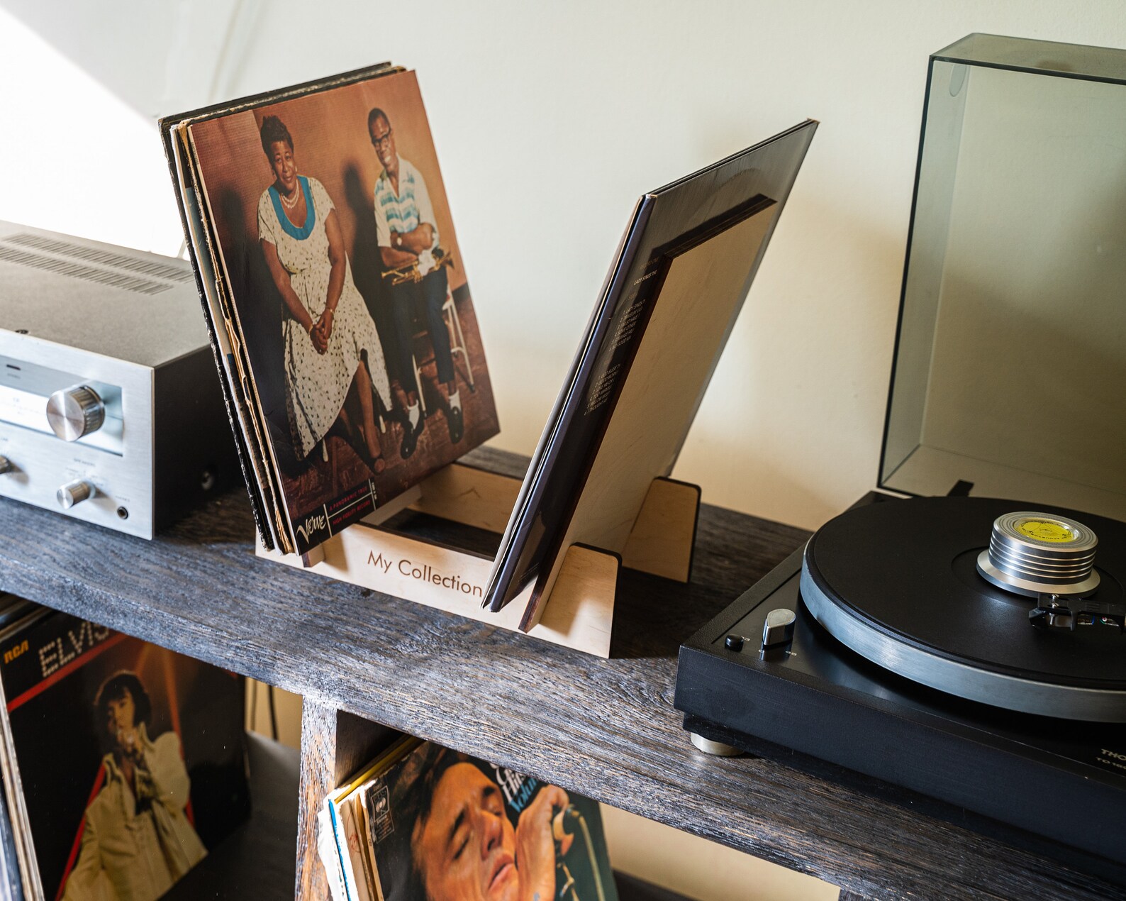 Personalized Vinyl Record Flip Rack Display Custom Engraved Etsy
