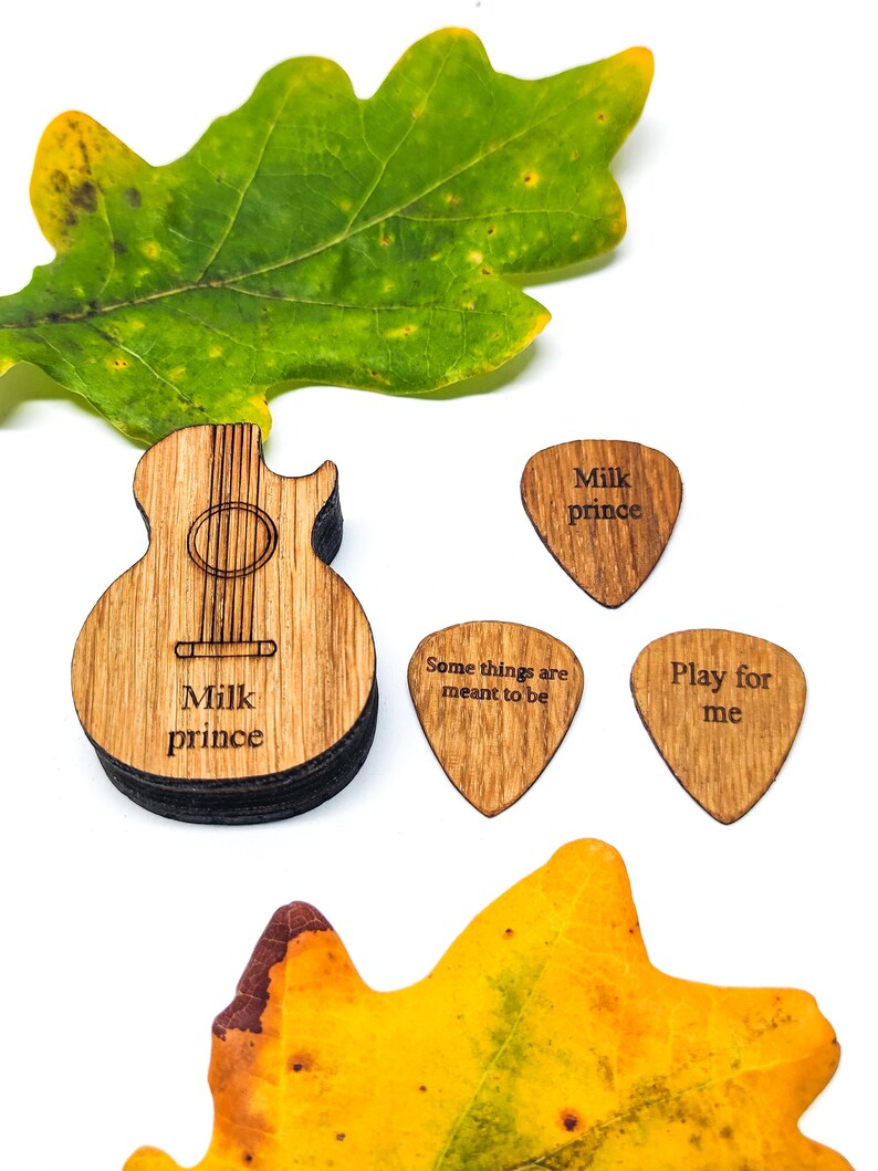 Personalized Guitar Pick Box Custom Wood Pick Holder Etsy