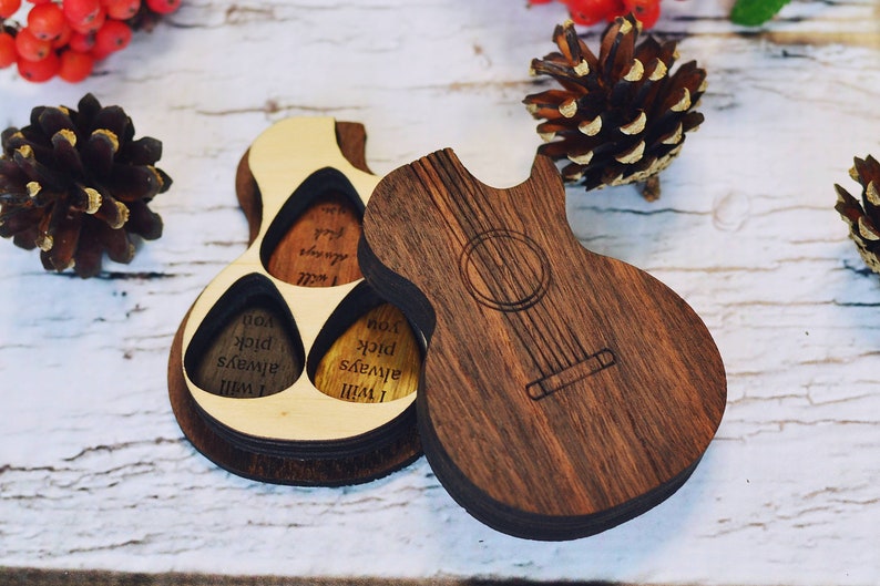 Custom Personalized Guitar Pick Box Personalised Plectrum Case Etsy
