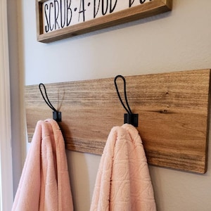 Rustic Wood Hook Rack, Farmhouse Hook Rack, Hooks for Wall, Backpack Hook Rack, Entryway Hooks,Bathroom Towel Hooks,Bathroom Hooks