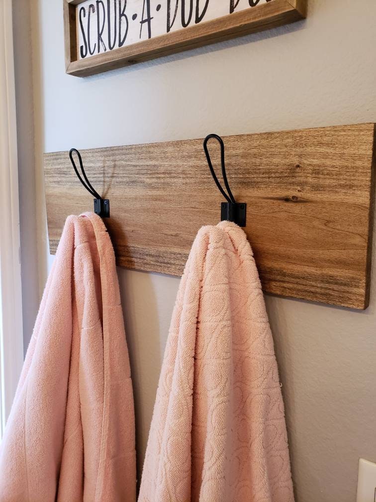 wood hooks for towels