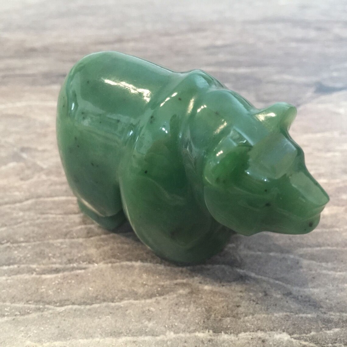 Bear Sculpture of Russian Jade Nephrite Bear Stone Carving Etsy