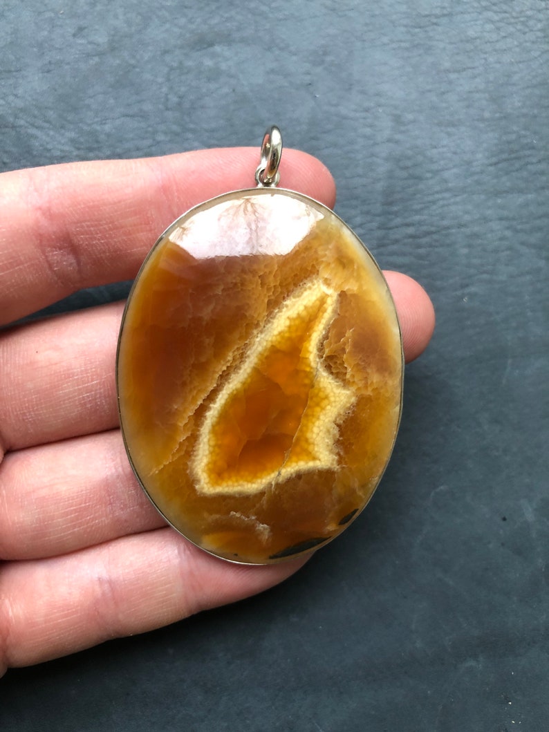 Pendant with stone simbircite Look video on YouTube! Frame Nickel silver