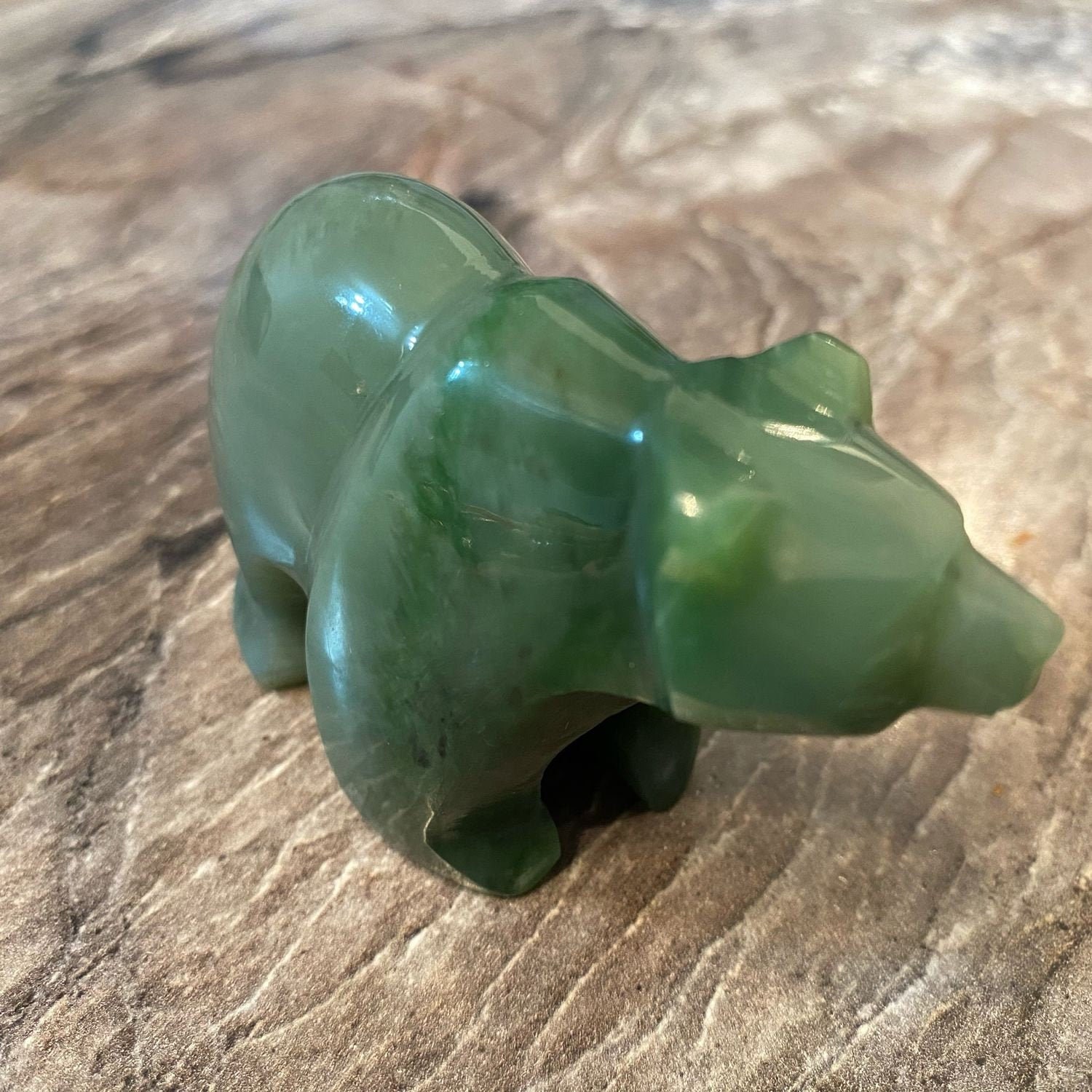 Bear Sculpture of Russian Jade Nephrite Bear Stone Carving Etsy