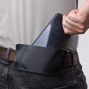 Coldre de couro para iPhone: ajuste personalizado, bolsa feita à mão