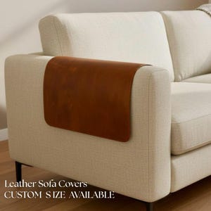 Armlehnen- und Kopfstützenbezug aus Leder: Sofaschutzauflage, Luxus-Ledermöbelschutz