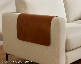 Funda de cuero para reposabrazos y reposacabezas de sofá: protector de sofá, protector de muebles de cuero de lujo