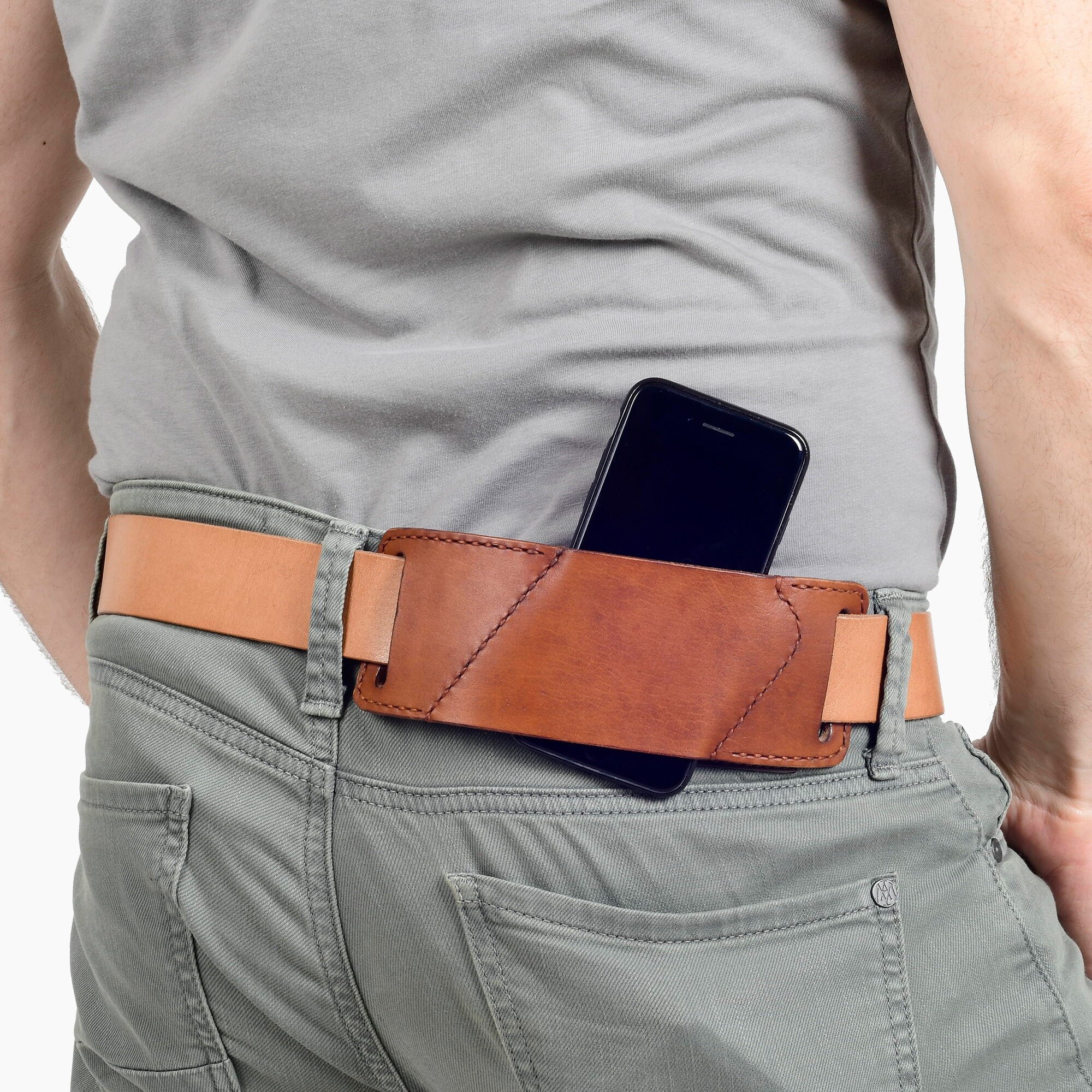 Leather iPhone Belt Holster in Tan/ Custom Iphone Belt Holder Etsy