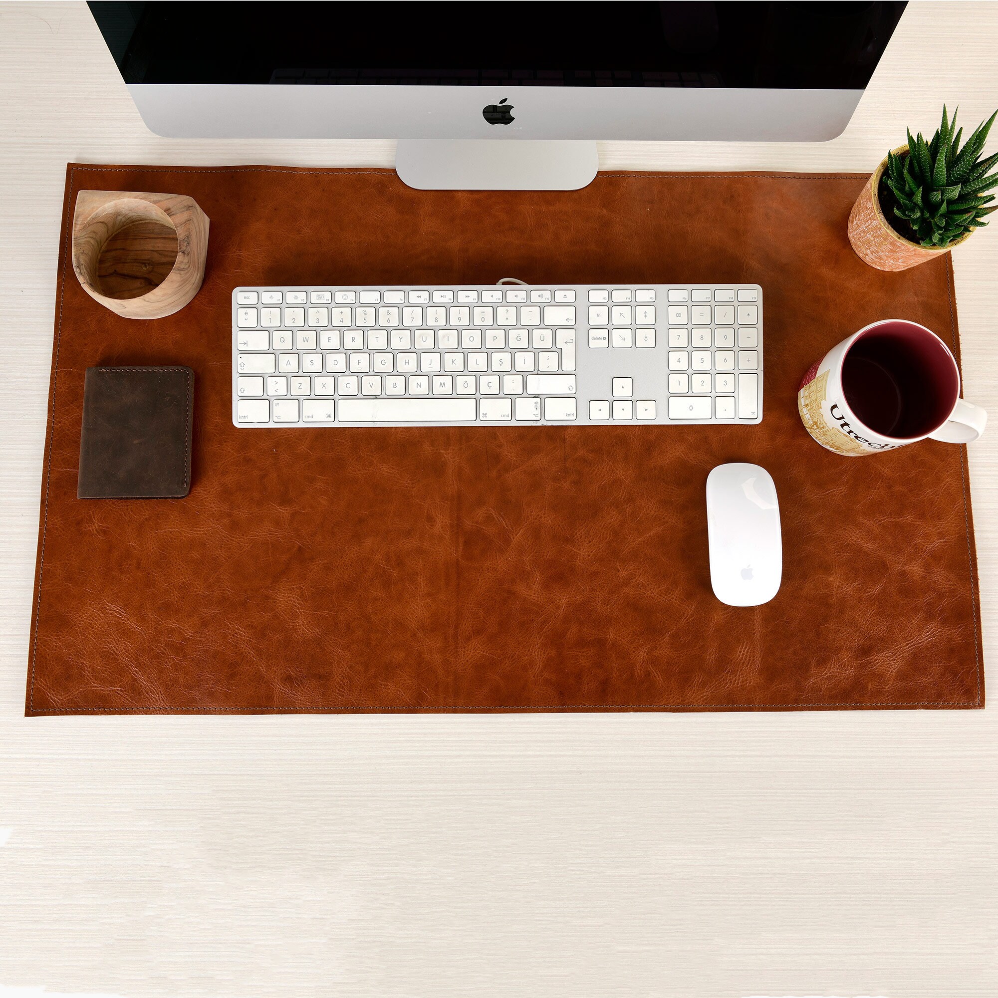 Personalized Genuine Leather Desk Mat /Custom Cowhide Leather Etsy