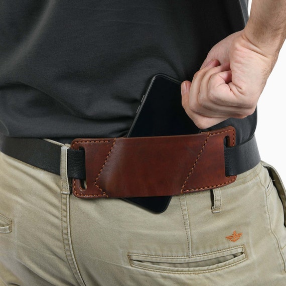 Nieuwe aankomst films Speel Lederen iPhone Riem Holster in Tan Aangepaste Iphone Riem - Etsy Nederland