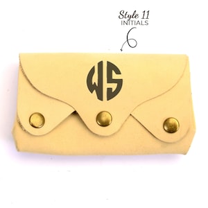 Leder Geldbörse in Ecru Farbe, personalisierte Handgemachte Geldbörse, Geldbörse mit Monogramm Knopf, Leder Geldbörse, Geschenk für Papa
