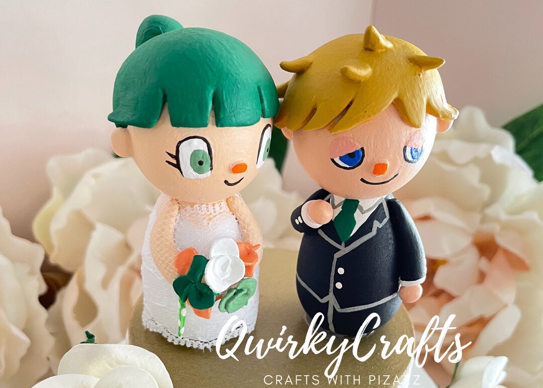 Reopening Customizable Animal Crossing Wedding Cake Topper Etsy