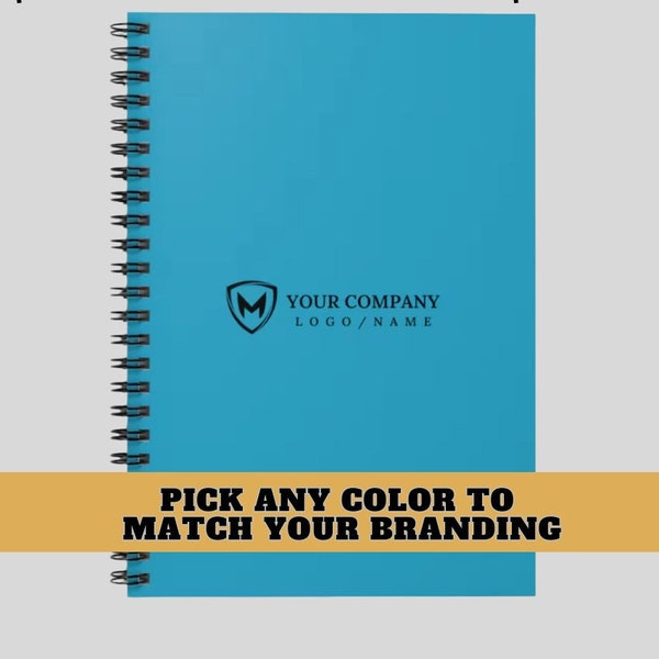 Company Logo Notebook 118 Lined Pages Custom Logo note book Corporate Gifts for Clients Onboarding Kit Corporate Swag Custom Print Notepad
