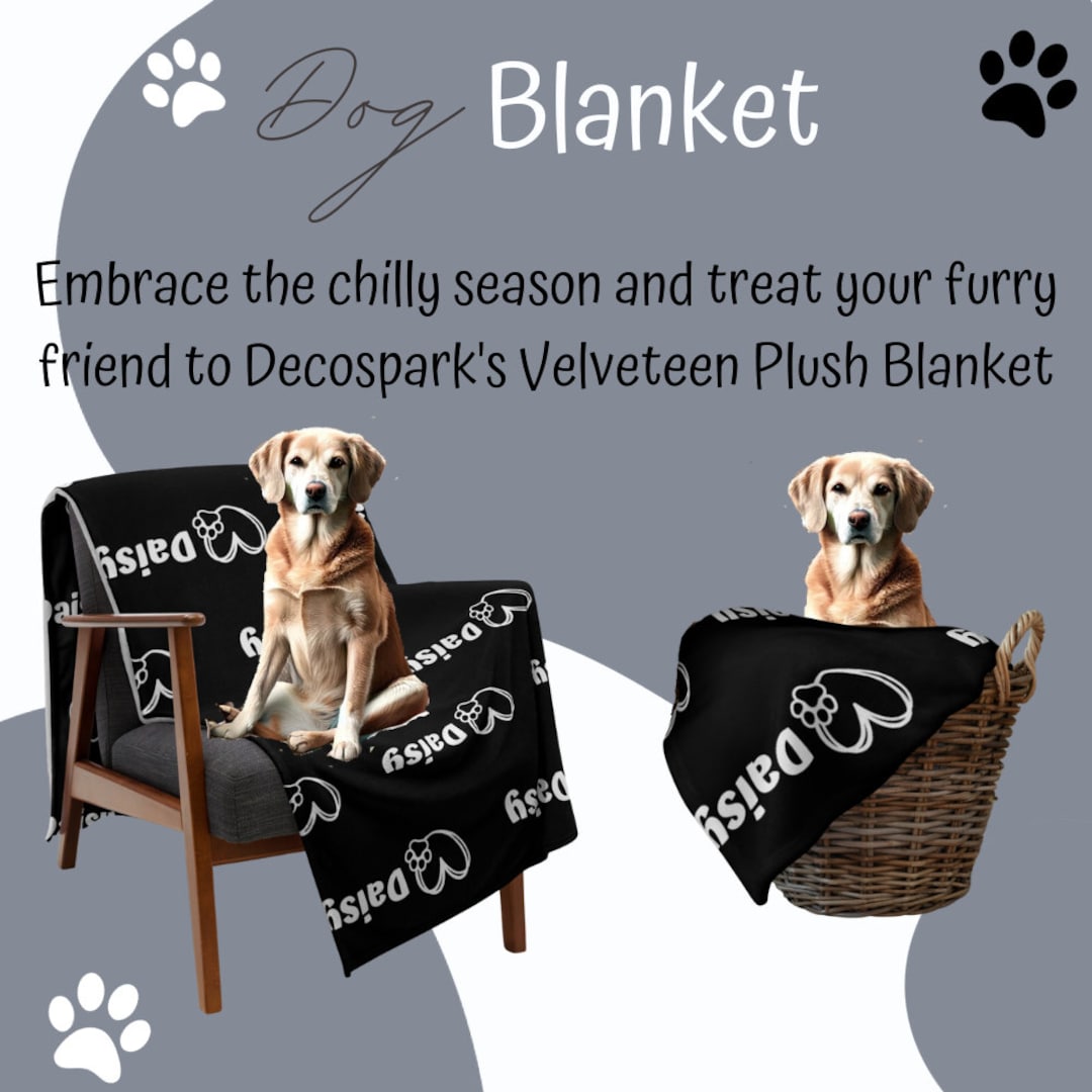 Personalized Dog Blanket Dog Gifts for Dogs Plush Dog Blanket Custom