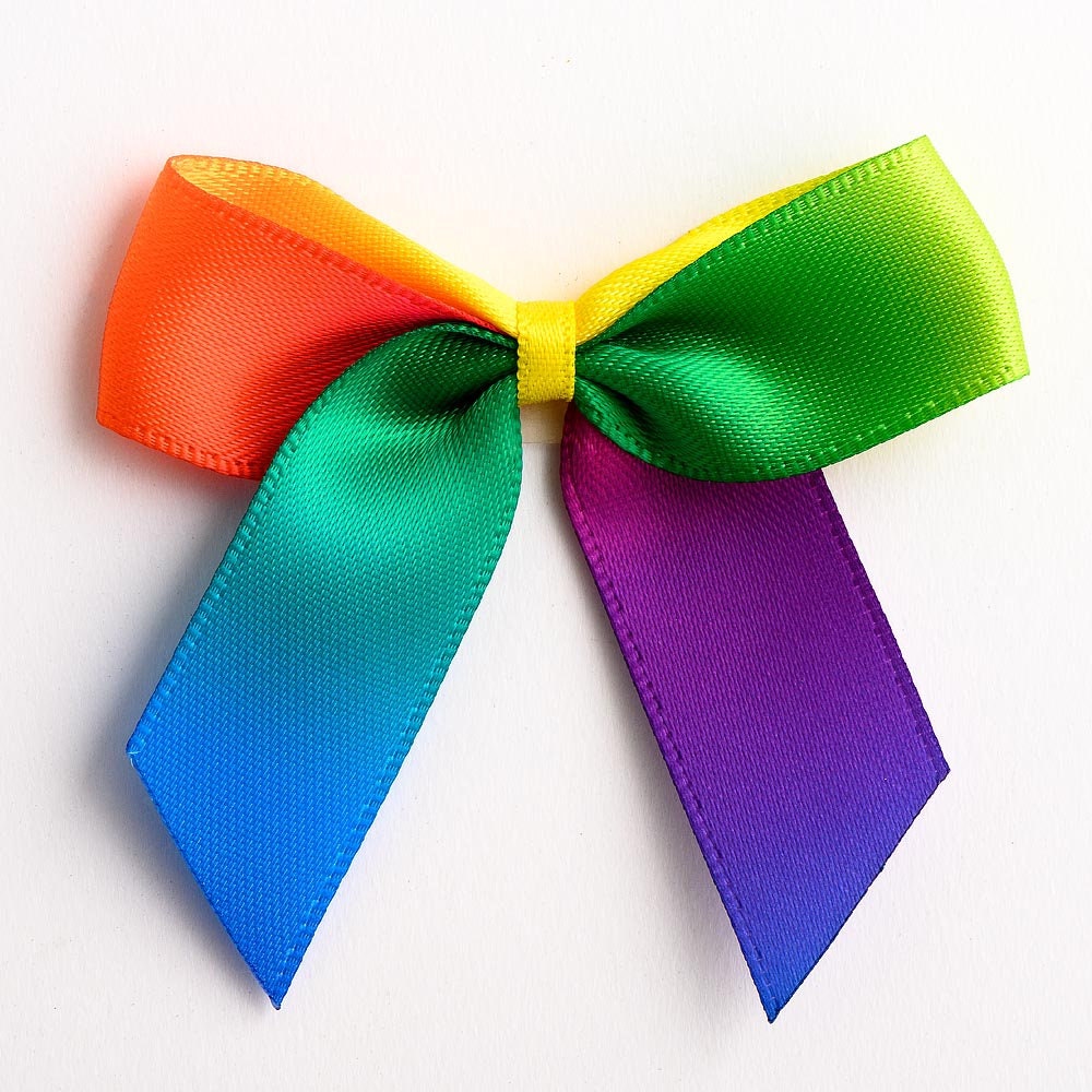 HUIHUANG Rainbow Satin Ribbon Fabric Satin Ribbon Rainbow Ribbon Set 1 Inch  x 30 Yards Thin Satin Ribbon Rainbow Color for Crafts Bows Gift Wrapping