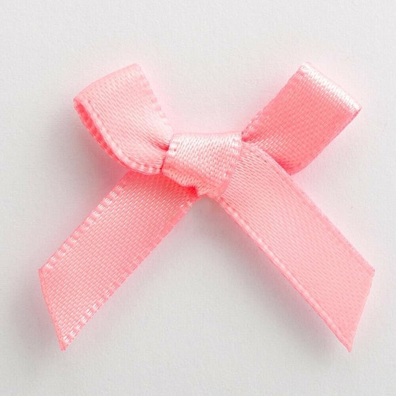 Satin Ribbon Bows 5cm Wide Stick on Self Adhesive Pre-tied Made From 16mm  Wide Ribbon Ideal for Hair Bows, Christmas Gift Wrapping, Craft 