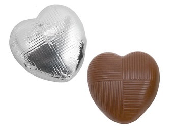Bomboniere di cioccolato Cioccolato belga Cioccolatini a cuore avvolto in lamina d'argento Confezione regalo Cioccolatini senza confezione regalo