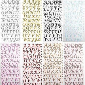 Self Adhesive Stick On Glitter Alphabet Letter Stickers Card Making Art & Craft