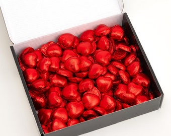 Cioccolatini Cuore Rosso di Natale per confezioni regalo di Natale - Cioccolatini da sciogliere in bocca, regalo ideale per la mamma, regalo per la sorella, regalo per un'amica