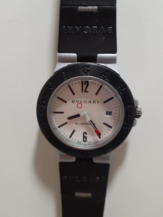 BVLGARI Aluminum Men's Wristwatch Model AL38A Swiss Made