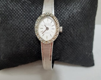 Vintage Gruen Precision Ladies Wristwatch Diamond Accents