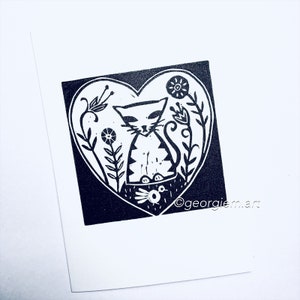 Cartões Arty Heart - Gato Legal