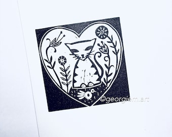 Arty Heart Cards - Cool Cat