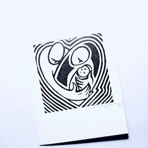 Arty Heart Cards - Familia, Tarjeta de felicitación
