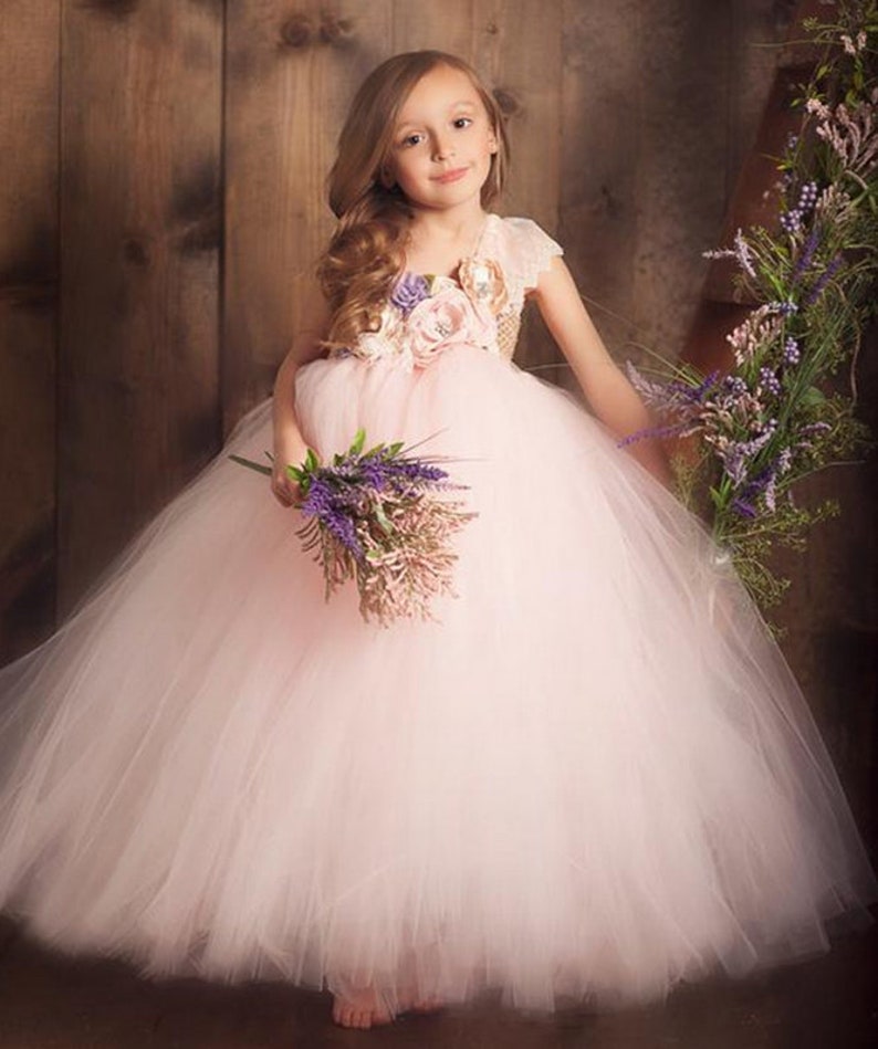 One Shoulder with Flower Flower Girl Dress Azalea